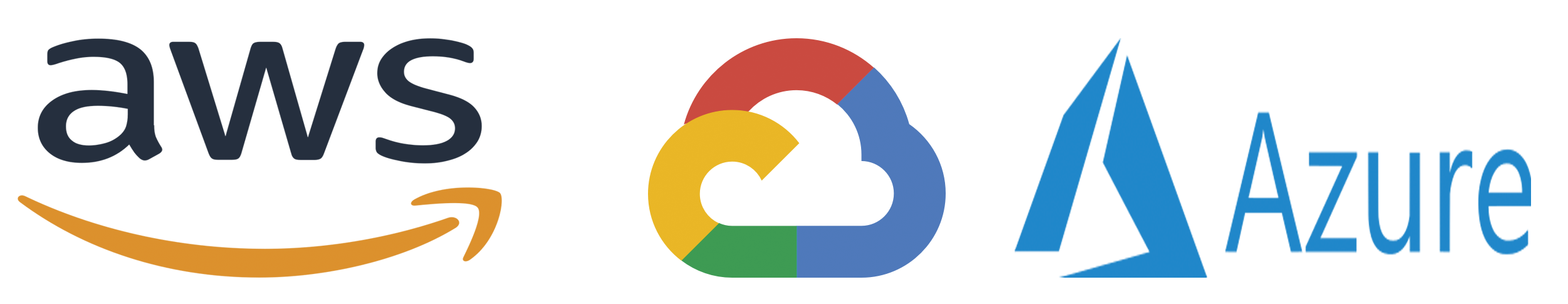 Cloud Providers AWS, Google, Azure
